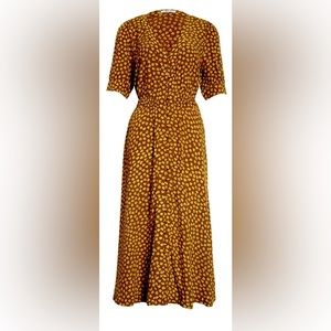 Madewell woodcut flowers bottom cuff mini dress